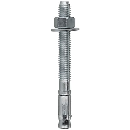 Dottie Wedge Anchor, 1/2" Dia., 2-3/4" L, Carbon Steel Zinc Plated, 50 PK W12234